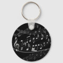 Search for music notes keychains Black and white