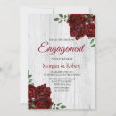 Search for romantic engagement party invitations Burgundy