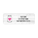 Search for wood heart return address labels Vintage
