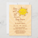 Search for here comes the son baby boy shower invitations Little ray of sunshine