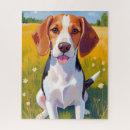 Recherche de chien beagle puzzles Aquarelle