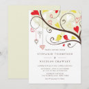 Search for red and yellow wedding invitations Birds