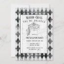 Search for black and white masquerade invitations Vintage