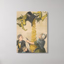 Search for woman in gold canvas prints Vintage