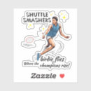 Search for funny badminton stickers Racket