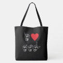 Search for sign language tote bags Heart