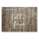 Search for four table cards Typography