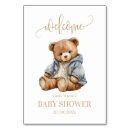 Search for teddy bear table cards Boy baby shower