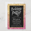 Search for pink gold bachelorette party invitations Bride to be