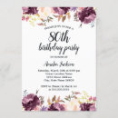 Search for purple 80th birthday invitations Floral
