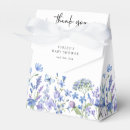 Search for elegant floral favour boxes Dusty blue