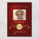 Search for red 90th birthday invitations Adult milestone