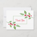 Search for holly berries thank you cards Modern