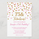 Search for 75 and fabulous invitations Black
