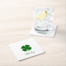 Recherche de trèfle 4 feuilles de dessous de verres Vert