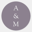 Search for purple round wedding stickers Minimalist