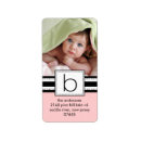 Search for initial b return address labels Monogrammed