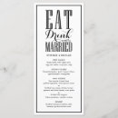 Search for black wedding menus Minimalist
