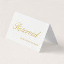 Search for reserved table cards White