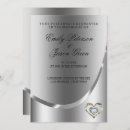 Recherche de diamant de coeur invitations Argent