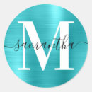 Search for turquoise monogram stickers Girly