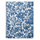 Search for pretty notebooks Blue flowers