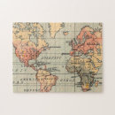Search for vintage world map puzzles Geography