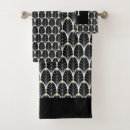 Search for black white leaves bath towels Vintage