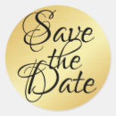 Search for black gold save the date stickers Typography