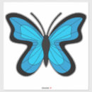 Search for blue winged butterfly stickers Black