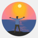 Recherche de salute autocollants Coucher de soleil