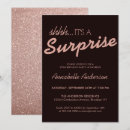 Search for rose gold surprise birthday invitations Sparkle