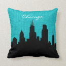 Recherche de chicago il coussins Silhouette
