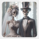 Search for skeleton bride and groom stickers Newlyweds