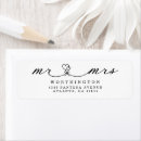 Search for newlywed return address labels Calligraphy