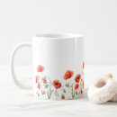 Search for red poppy flowers mugs Poppies