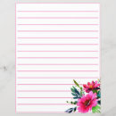 Search for pretty lined stationery paper Flowers