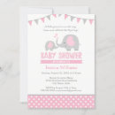 Search for pink and grey elephant baby shower invitations For her