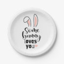 Recherche de faveurs assiettes en papier Lapin