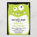 Search for monster bash birthday invitations Cute