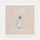 Search for penguin napkins Winter onederland
