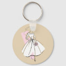 Search for retro wedding round keychains Bride