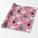 Search for pink snowman wrapping paper Holly