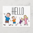 Recherche de chiffres de bâton cartes postales Mignon