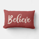 Search for believe christmas pillows Red