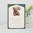 Search for green teddy bear invitations Plaid
