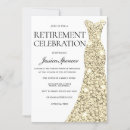 Search for retirement celebration invitations Gold