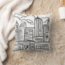 Recherche de paysage urbain coussins Skyline