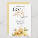 Search for yellow 60th birthday invitations Elegant