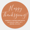 Search for orange address stickers Thanksgiving